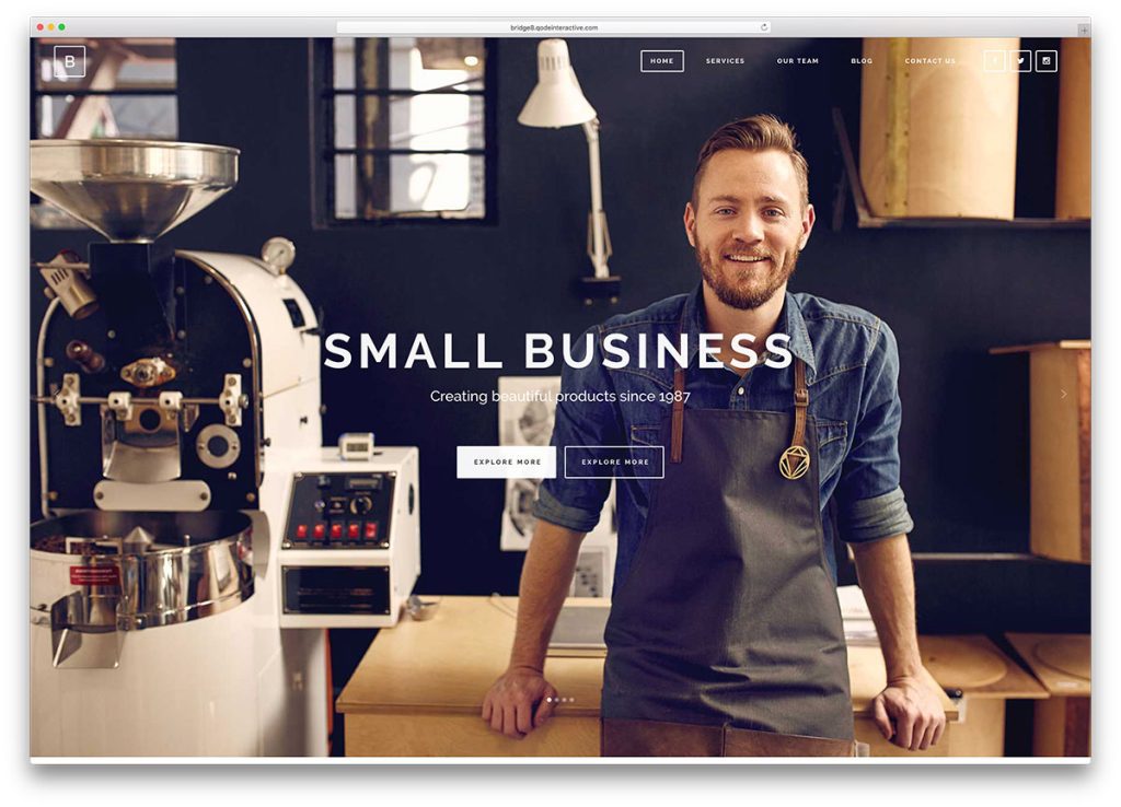 30 Beautiful Example Websites Using Bridge Theme 2024