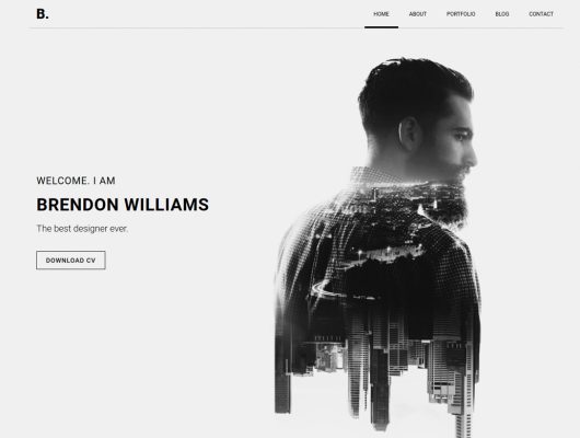 brendon bootstrap personal website templates.jpg