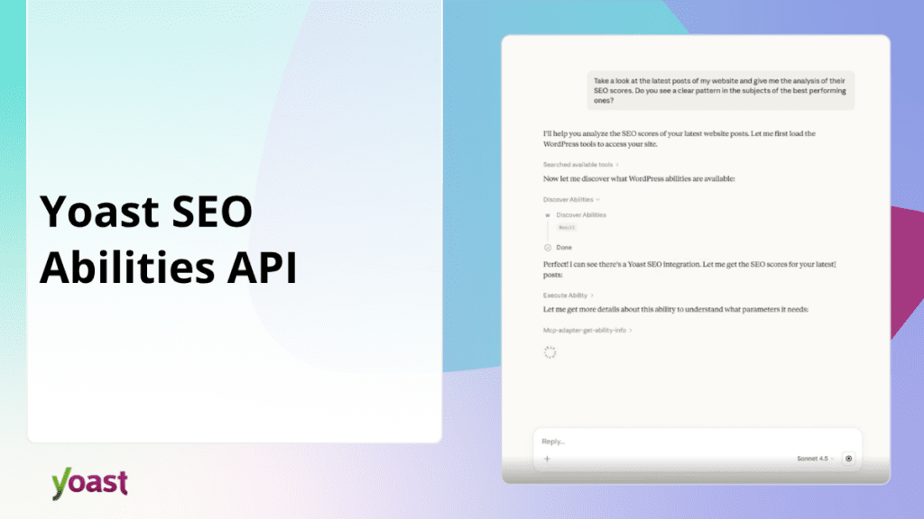 Yoast SEO Content Analyses scores can now chat with “AI” through new API • Yoast